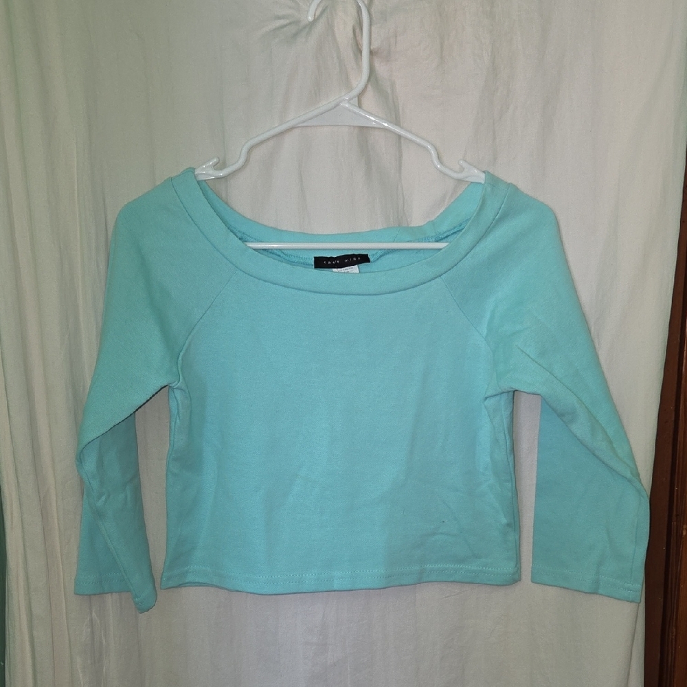 Vintage 90s Y2k Can't Miss Cropped Long Sleeve Top